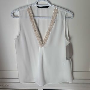 Zara v neck camisole with beaded neck